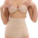 Niidor Adhesive Bra Strapless Ultra Sticky Invisible Push up Silicone Bra Multiple Colors Sizes Reusable for Backless Dress, Cup Size A