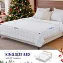 yescool Weighted Blanket for Adults (30 lbs, 88” x 104”, White) Cooling Heavy Blanket for Sleeping Perfect for 290-310 lbs, King Size Breathable Blanket with Premium Glass Bead
