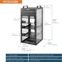 Tecmojo 12U Network Rack, 10 inch Mini Server Rack with 2 Side Translucent Panels & 2 Top Handles, 10.23 inch Deep, for 10 inch IT Equipment & A/V Devices, Black