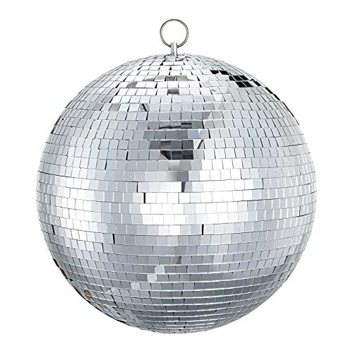 Sumono 16 inch Disco Ball Decor Mirror Ball Hanging for Party Decration DJ Club Stage Bar Wedding, Silver