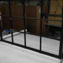 Balck Rectangle Mirror,Window Pane Grid Mirror,Minimalism Wall Mounted Mirror for Entryway,Hallway,Living Room,Fireplace 24"X36" (Black)