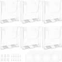 6 Pack A5 paper(6 x 9 In) Brochure Holder Wall Mount, Clear Acrylic Flyer Holder, Wall File Organizer Plastic Pamphlet Magazine Display Stand for Mail, Documents, Literature, Paper Storage