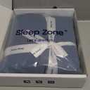 SLEEP ZONE Bed Sheets - Twin Sheets Set for Bed - Washed Microfiber - 3 Piece Hotel Luxury Bedding Sheets with Fitted Sheet, Flat Sheet & 1 Pillowcases - Deep Pocket (Flint Stone Blue)