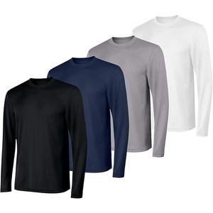 Hanes Sport Men's Long-Sleeve T-Shirt Pack, Cool DRI Moisture-Wicking Performance T-Shirts, Performance Tee, 4-Pack, M