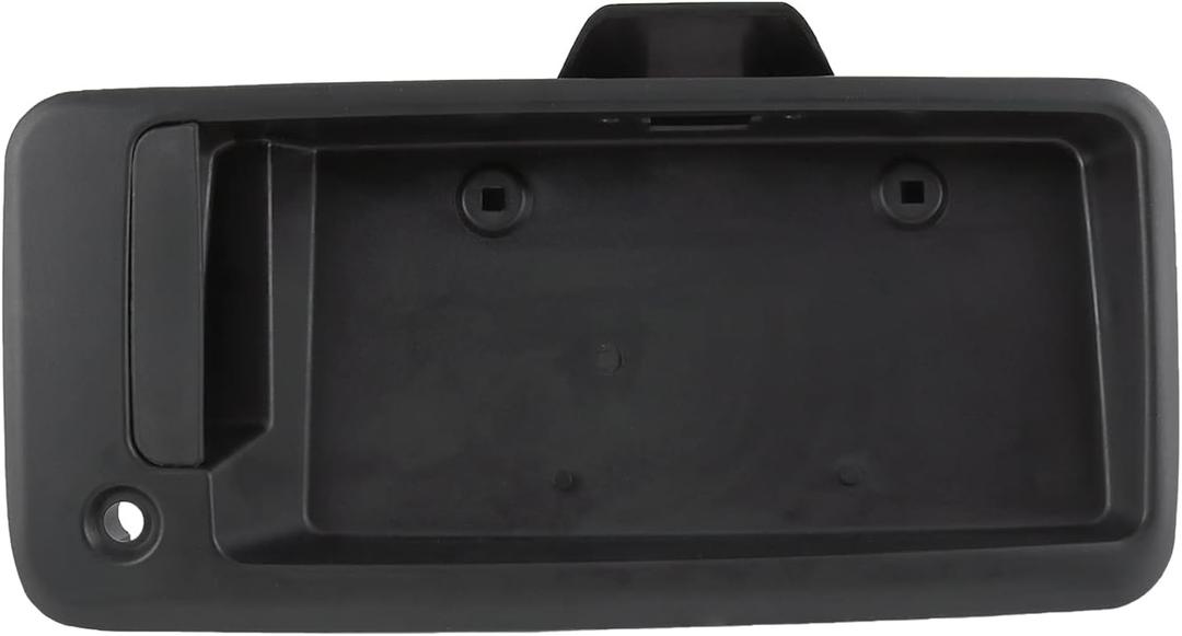 JDMSPEED Exterior Rear Door Handle Compatible with 1996-2015 Chevy Express GMC Savana 1500 2500 3500 Van License Plate Bracket Holder Black Plastic Replaces 25989400, 15167638, 15269298