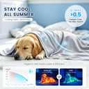 Mora Pets Premium Cooling Blanket for Dogs, Q-MAX>0.5 Washable Breathable Cooling Mat, Lightweight Soft Summer Pet Throw Blanket, Furniture Protector Bed Couch Cover for Medium Dog Cat, Gray, 40x60