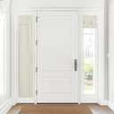 NICETOWN Classroom Door Curtains, 100% Blackout Linen Small Curtains for Classrooms, Study Rooms, Office Spaces, Thermal Insulated Complete Privacy for Living Room, (Natural, 12W*72L,1 Panel)