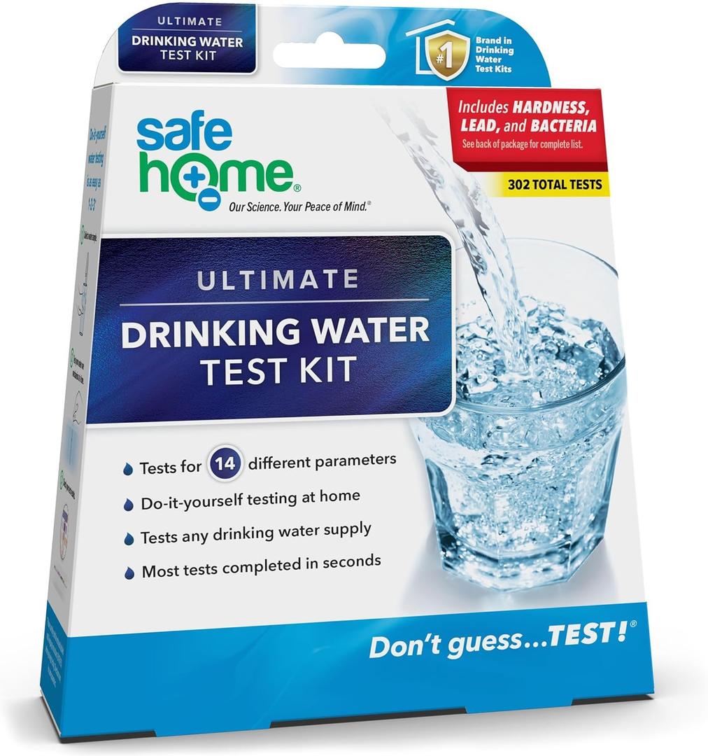 Safe Home 14-in-1 Drinking Water Test Kit  DIY Testing for Lead, Bacteria, Hardness, Copper and More  City Tap or Well Water  27 Mechanisms/Kit Issue a Total of 302 Tests