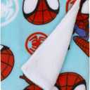 Marvel Spidey Light Blue, Red and White Super Soft Sherpa Toddler Blanket