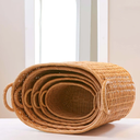 OVAL RATTAN STORAGE BASKETS, Set Of 5