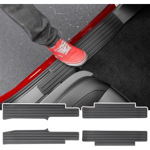 Interior Door Sill Protector Compatible with 2019-2026 Chevy Silverado GMC Sierra 1500 Crew Cab Car Threshold Protector Door Entry Guard Replacement for 2019-2026 Chevy Silverado Accessories