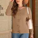 Women's Cardigan Sweaters Bow Button Down Cardigans Fall Fashion Clothes Knit Tie Open Front Coats (XL)