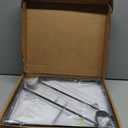 4-Pack Closet Rod Bracket, 10.8x10.8Inch Closet Shelf Brackets Heavy Duty Wall Mounted, Matte Black Steel Closet Rod Support Brackets Holder, 300 Lbs Load Capacity with Anchors Screws