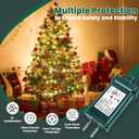 29V LED Power Supply, Christmas Tree Plug Adapter, IP44 Waterproof Class 2 Power Supply for Christmas String Light Inflatable Decorations(TS-8W29V)
