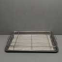 Extra Large Air Fryer Basket for Oven, OvenCrisp 18.7" X 12.8" Oven Air Fryer Basket and Tray Set With 30PCS Parchment Papers, Stainless Steel Air Fryer Pan and Crisper Tray for Frying Baking