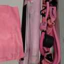 Pilates Bar Kit with Resistance Bands, Pilates Workout Equipment for Legs, Hip, Waist, Arm, Squats Exercise Equipment for Home Workouts, Adjustable 3-Section Pilates Bar Kit for Women & Men (1-Pink)