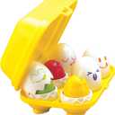 TOMY Toomies Hide & Squeak Eggs Toddler Toys - Matching and Sorting Games - Toddler Sensory Toys for Hand Eye Coordination and Color Recognition - Ages 6 Months and Up