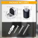 Door Stoppers Robust Magnetic Door Stopper and Holder for Enhanced Door Security, Fit for Doors Under 2.5 inches Anti-Rust Stainless Steel Door Stops (1, Silver Black 1PCS)