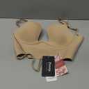 Low Back Bras for Women-Seamless Backless Bra Deep U Plunge Invisible Low Cut Bras Multiway Convertible Straps Halter Bra (32D)