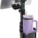 PLDHPRO Cup Holder Tablet Car Mount, Adjustable Truck iPad Cupholder Stand with Telescopic Arm for 5.1-15.6 inch iPad Pro Air Mini Galaxy Tab, Vehicle Road Trip Accessories