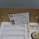 PHOSPHOR Gold Hurricane Candle Holder 6-Piece Tall Glass Candle Holder with Gold Metal Frame for Table Centerpieces, Weddings, Christmas, Parties, Home Decor