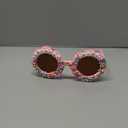 YOGFIT Round Flower Birthday Glasses for Kids Girls Cute Birthday Party Accessories Happy Birthday Gifts Birthday Sunglasses