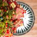 Christmas Christmas Tree Skirt 36 Inch, Snowflake Winter Holiday Tree Mat Decoration