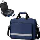 Medical Bag Empty First Aid Bag Emergency Medicine Bag with 5 transparent visible pouches,Medical Bag Organizer Empty Medicine Mag for Traveling nurses, Blue