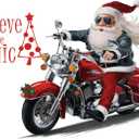Family Believe in The Magic Beautiful Quote Wall Decal Decoration Santa Claus Cool Motor Bike Cute Santa Claus Biker Holiday Gift Lasts Years and Easily Removable - Size: 30 in(W) x 24 in(H)