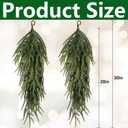 2 Pcs 30" Extra Length Artificial Christmas Teardrop Swag, Faux Pine Needles Teardrop Door Swag, Christmas Norfolk Greenery Teardrop Wreath for Xmas Door Table Mantle Fireplace Indoor Outdoor Decor