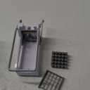 French Fry Cutter with 2 Stainless Steel Blades | Potato Cutter for Slicing Potatoes, Carrots, Cucumbers & Onions | Non-Slip Base, Durable Plastic Design | Grey & White Kitchen Gadget