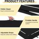 downluxe Waterproof Outdoor Chair Cushions Set of 2, 19" x 19" x 3" Patio Chair Cushion with Non-Slip Ties & Handle, Square Outdoor Cushion for Patio Furniture with Removable Cover, Black/White