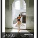 24x36 Large Picture Frame for Wall, Vertical or Horizontal Wall Hanging Large Poster Frame for Photo and Posters, Poster Frame 20x30 with Mat 24x36 Without Mat, 24X36 -1 Pack