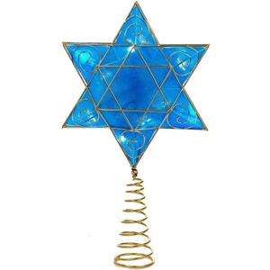 Kurt Adler 13" Battery-Operated Deluxe Hanukkah Tree Topper