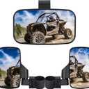 UTV Side Mirrors And UTV Center Mirror for 1.6" to 2" Roll Bar, Adjustable Break Away Compatible with Polaris RZR 900 1000 Can Am Mule Rhino Yamaha YXZ CFMOTO Zforce