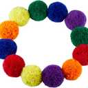 12-Pack Soft Fleece Balls: Large 5",Kids Playground Balls Handballs Dodgeball Kickball Kids Sports Games for Indoor Outdoor Games (Purple blue green yellow orange red)