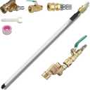 Lucstar Radiator Cleaning Wand,Radiator Genie Water Air Cleaning Wands, 24“ Wand+ 7 Angles Coupler+ Valve Switch, Air Fin Comb Cleaner for Car Truck Power Washer Wand,Gutter Cleaning