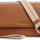 Small Crossbody Bags for Women RFID Vegan Leather Wristlet Phone Mini Purse Shoulder Handbag Wallet Travel Purse (Brown)
