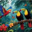 1000 Pieces Jigsaw Puzzles for Adults, Magic Series - Premium Fantasy Art & Seamless Interlock, Challenging Brain Teaser, Large 28" x 20", Great Gift Idea & Home DecorRainforest Birds