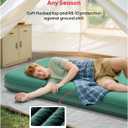 QPAU Twin Size Air Mattress Camping Pad  9 Thick R810 Insulated Inflatable Mattress with Foam Comfort & Foot Pump, Twin Air Mattress for Camping, Road Trips, and Home Guests (Single)