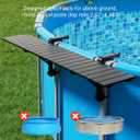 Above Ground Pool Bar, 49"x9.6" Swim Up Bar, Heavy Duty Holds 110 lbs,Fits Top Rails up to 4.48", Compatible with Round & Oval Frame Pools