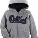 OshKosh B'Gosh Baby Boys' Logo Fleece Hoodie, 6-Months Gray