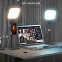 UBeesize Zoom Lighting for Computer, Video Conference Lighting for Video Calls, Desk Light with Stand and Phone Holder for Webcam, Home Office, Podcast, Online Meetings, Live Streaming