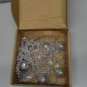 Sasylvia 12 Pcs LED Disco Ball Necklaces Light up Bead Necklaces 70s Disco Party Favors Glow in The Dark Bead Jewelry Costume Accessories for New Year Party Dance Supplies(Silver, White)