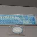 MOFII Wireless Keyboard and Mouse Combo, Cute Retro Typewriter Keyboard and Silent Mouse, 2.4GHz Full Size Computer Keyboard Wireless Mouse Set for PC, Laptop, Desktop, Windows (Blue Colorful)