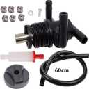 3-Way Petcock Tank Fuel Shut-off Valve Switch 7052161 Replacement for Polaris ATV Sportsman 335 325 330 400 500 600 700, with Plastic Knob, Fuel line,2530009 Fuel Filter