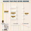 ALLZONE Tension Over The Toilet Storage Cabinet, No-Drill, Fits 92-116 in., 4-Tier