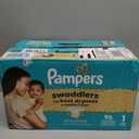 Pampers Swaddlers Diapers, Size 1 (8-14 lbs), 96 Count, Fragrance Free, Hypoallergenic, Absorbent, Pediatrician Recommended, Skin Safe