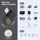 5 x Fidioto Right Angle USB C Adapter 2Pack, Zinc alloy adapters, 90 Degree USB C Male to Type C Female Adapter Compatible with MacBook/Steam Deck/Switch/Notebook/PC/Tablet/Type-C Phones and More Devices.