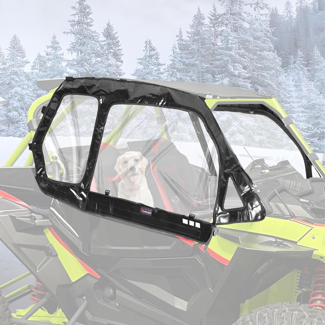StarknightMT Cab Enclosure For RZR 2014-2023, Upgraded Zipper Waterproof Soft Upper Doors Side Window 2 Seater Compatible With Polaris RZR 1000 14-23, XP Turbo 16-21/S 900 1000 16-19